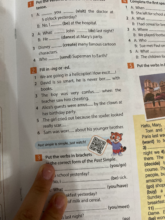 Put the verbs in brackets in the correct tense.