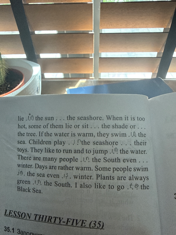 Fill in the prepositions in the text.