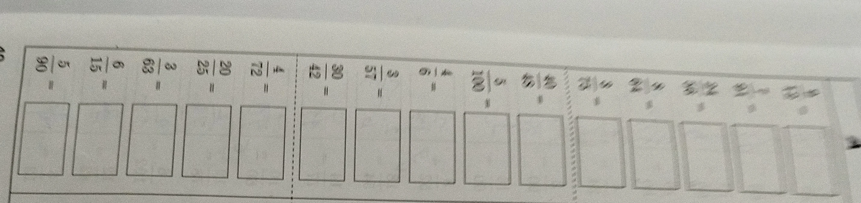 Необходимо сократить дроби: 5/90, 6/15, 3/63, 20/25, 4/72, 30/42, 3/57, 4/6, 5/100, 40/40, 3/12, 2/8, 2/18, 3/12.