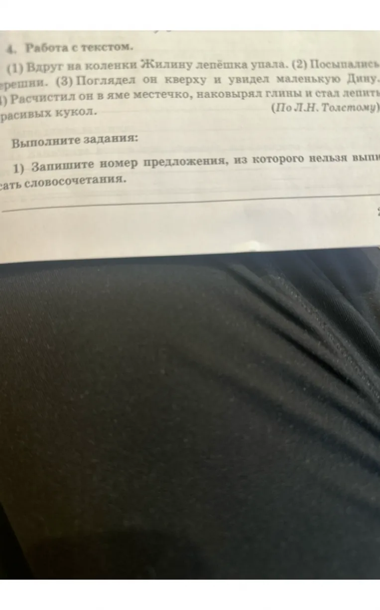 Из 3 предложения выпиши все словосочетания и обозначь в них главные слова. Из предложения 4 выпиши словосочетание прилагательное + существительное, произведи его разбор.