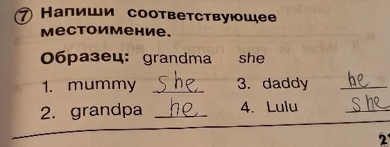 Напиши соответствующее местоимение.