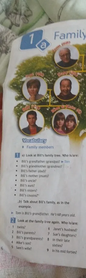 Look at Bill's family tree. Who is/are: