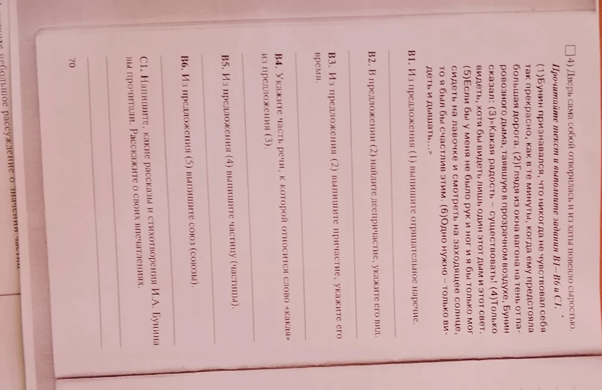 Прочитайте текст и выполните задания В1-В6 и С1.