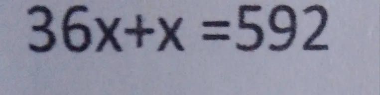 36x+x=592