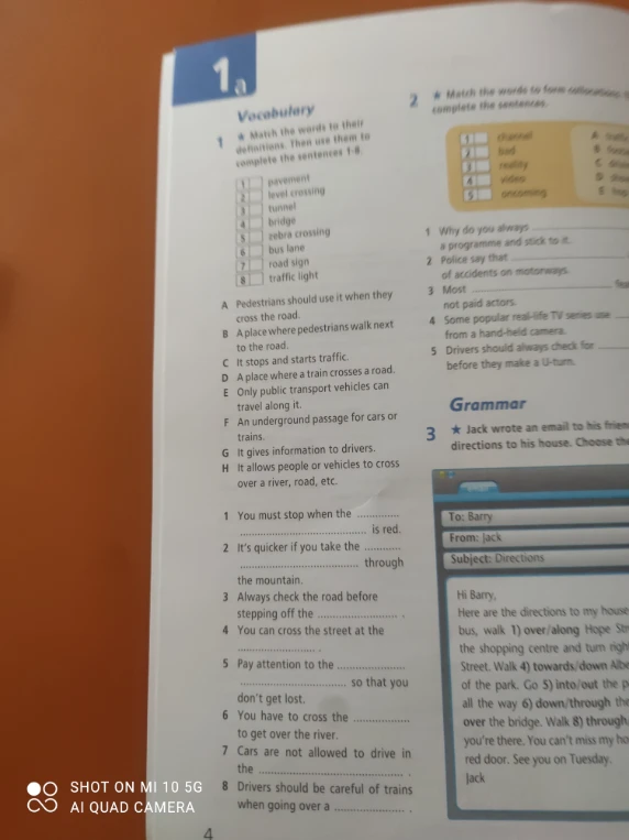 Match the words to their definitions. Then use them to complete the sentences 1-8.