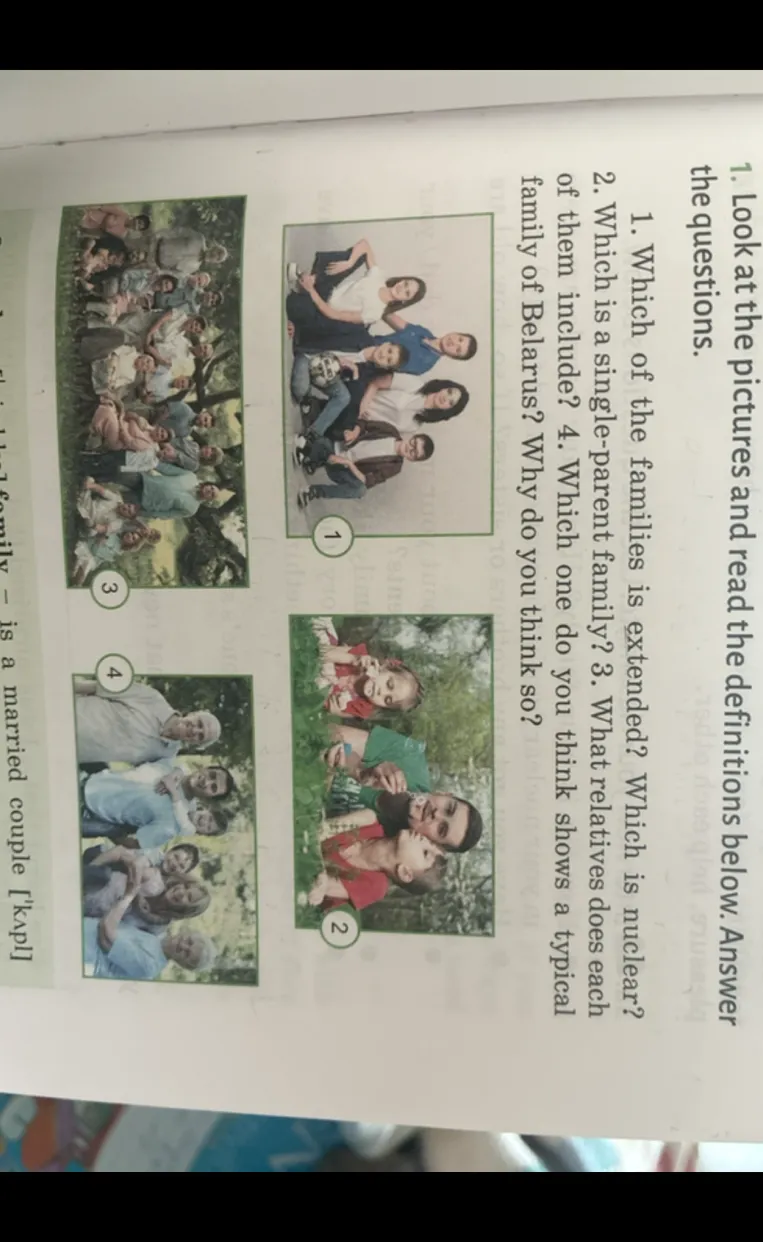 Look at the pictures and read the definitions below. Answer the questions.