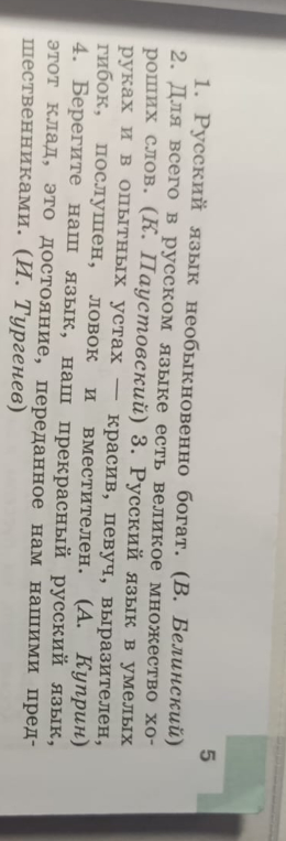 1. Русский язык необыкновенно богат. (В. Белинский)