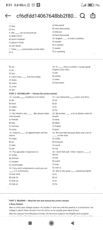 6. She _____ her homework yet.