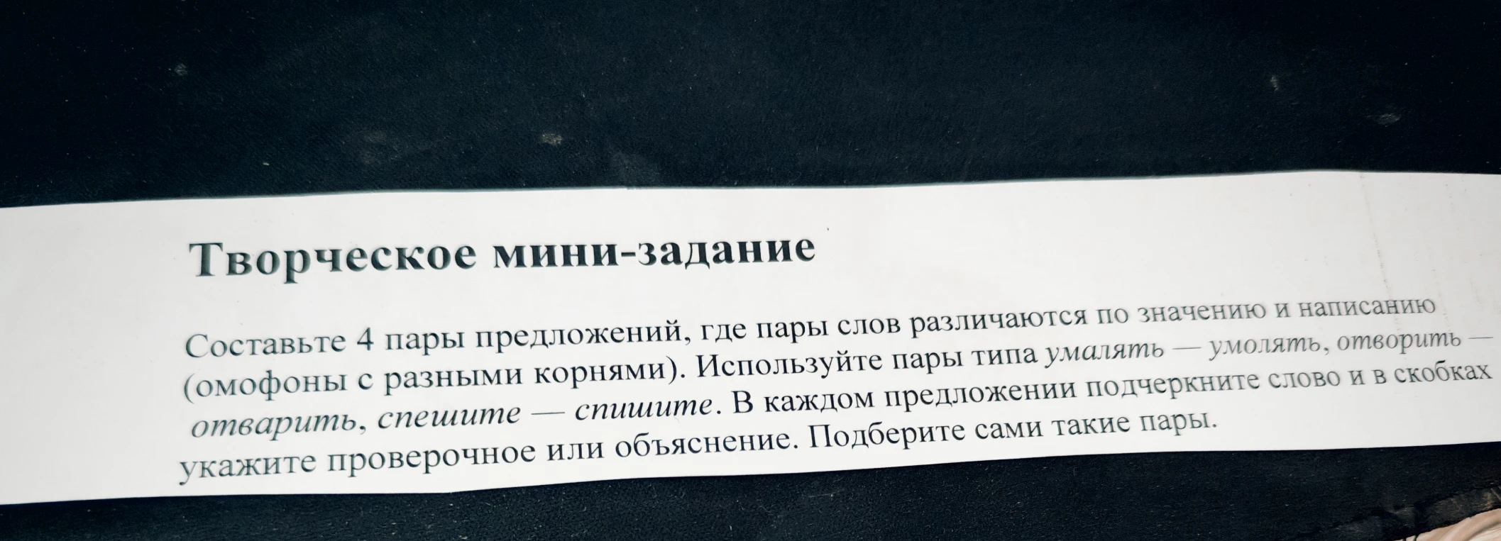 Составьте 4 пары предложений, где пары слов различаются по значению и написанию (омофоны с разными корнями).
