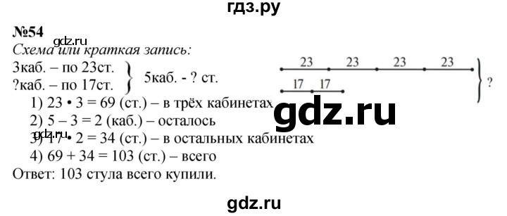 ГДЗ по математике 3 класс Истомина   часть 2 - 54, Решебник №1