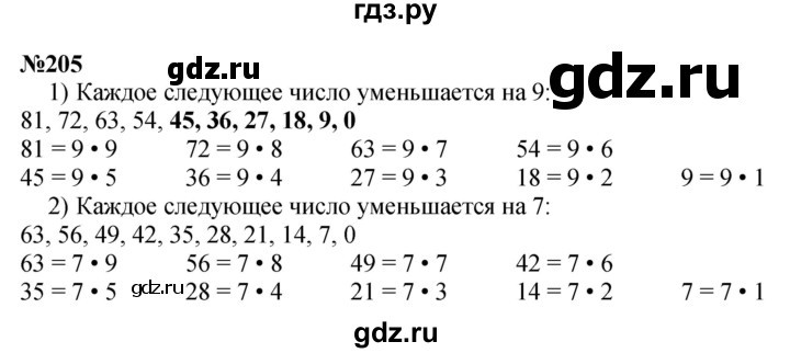 ГДЗ по математике 3 класс Истомина   часть 1 - 205, Решебник №1