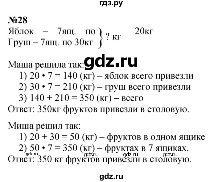 ГДЗ по математике 3 класс Истомина   часть 2 - 28, Решебник №1