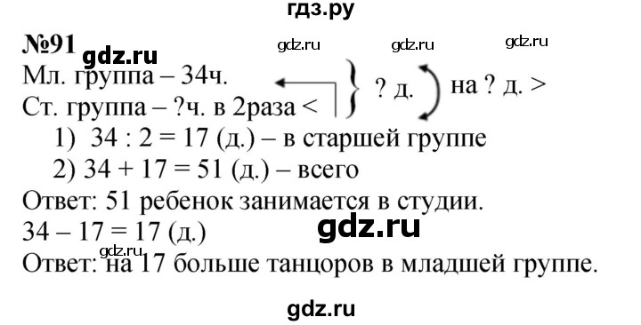 ГДЗ по математике 3 класс Истомина   часть 2 - 91, Решебник №1