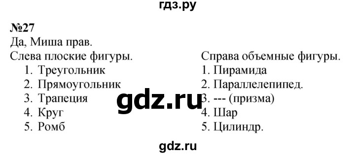 ГДЗ по математике 3 класс Истомина   часть 1 - 27, Решебник 2023