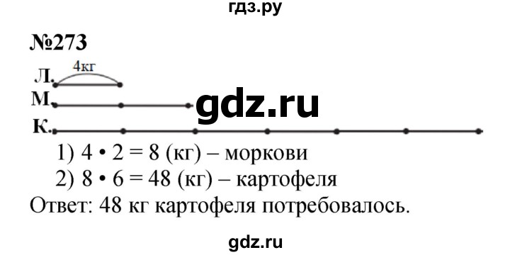 ГДЗ по математике 3 класс Истомина   часть 1 - 273, Решебник 2023