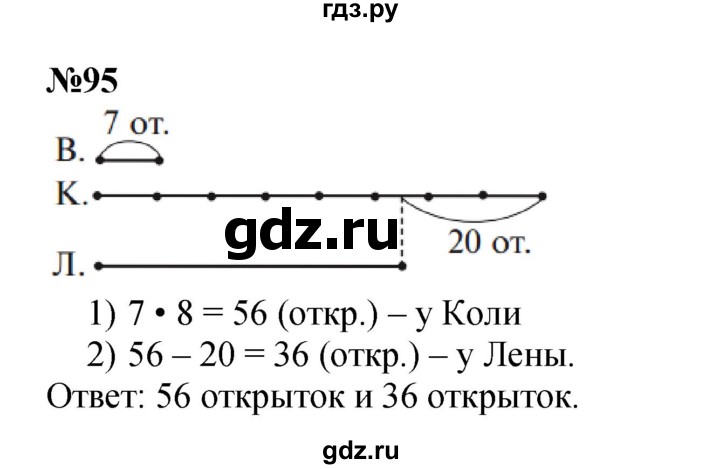 ГДЗ по математике 3 класс Истомина   часть 1 - 95, Решебник 2023