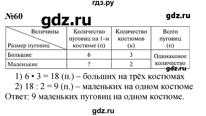 ГДЗ по математике 3 класс Истомина   часть 2 - 60, Решебник 2023