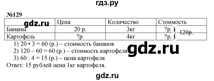 ГДЗ по математике 3 класс Истомина   часть 2 - 129, Решебник №1 2014