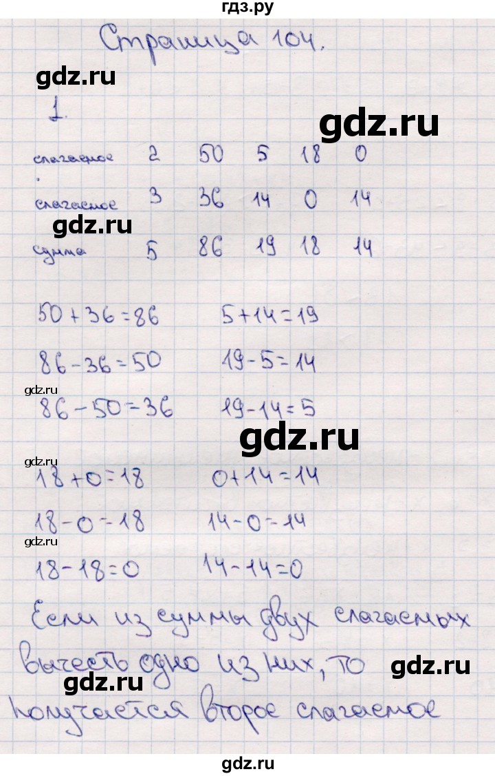 ГДЗ по математике 2 класс  Моро   часть 2. страница - 104, Решебник №3