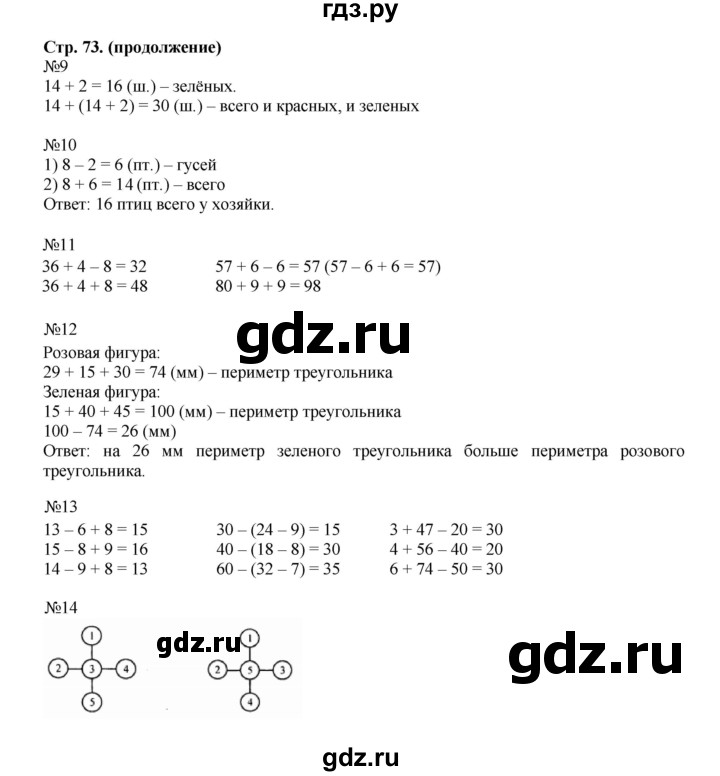 ГДЗ по математике 2 класс  Моро   часть 1. страница - 73, Решебник к учебнику 2023