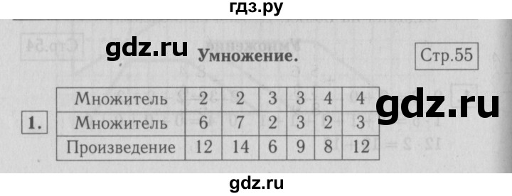 ГДЗ по математике 2 класс  Моро   часть 2. страница - 55, Решебник №3 к учебнику 2016