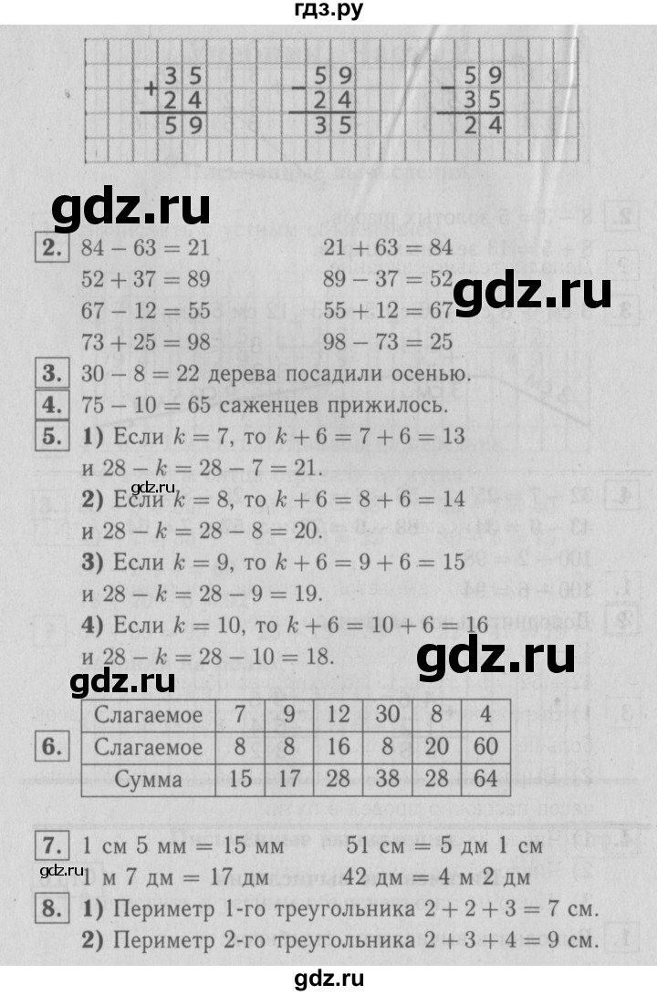 ГДЗ по математике 2 класс  Моро   часть 2. страница - 6, Решебник №3 к учебнику 2016