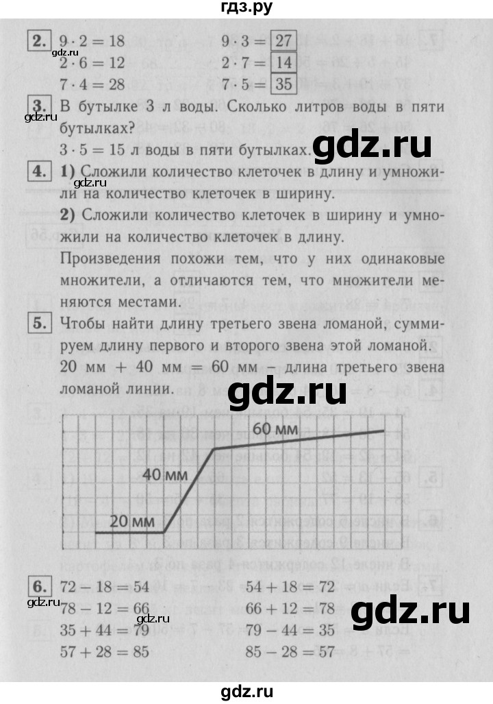 ГДЗ по математике 2 класс Моро часть 2 - ответ страница 55, Решебник №3 к учебнику 2016