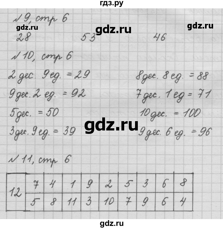 ГДЗ по математике 2 класс Моро рабочая тетрадь  часть 1. страница - 6, Решебник №2 2016