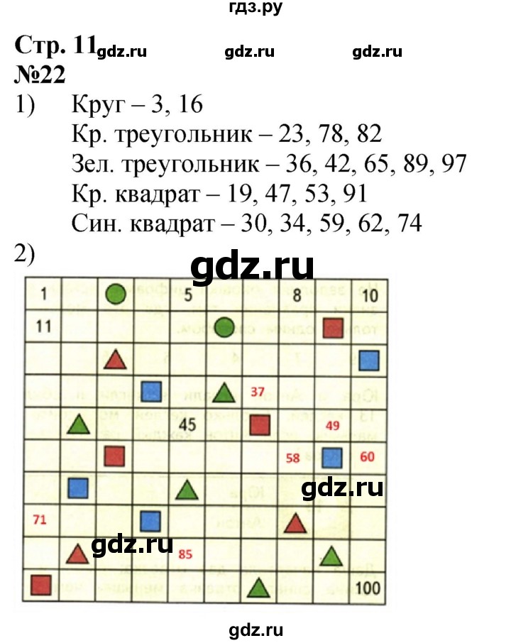 ГДЗ по математике 2 класс Моро рабочая тетрадь  часть 1. страница - 11, Решебник 2023