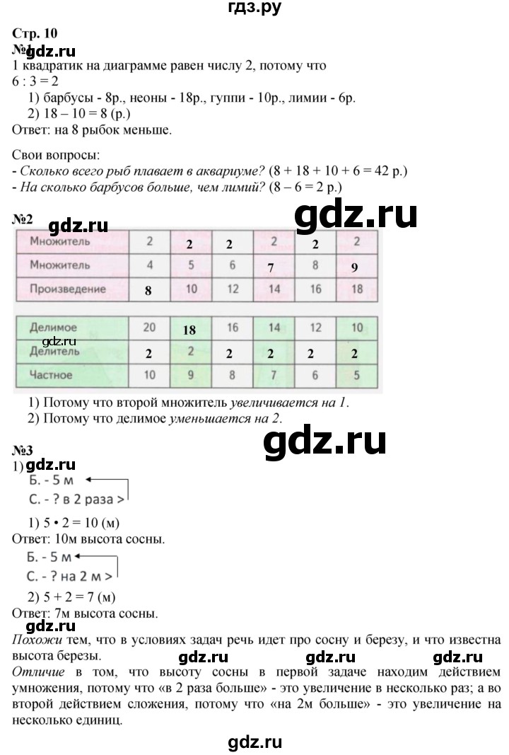 ГДЗ по математике 3 класс  Дорофеев   часть 1. страница - 10, Решебник №1 к учебнику 2020