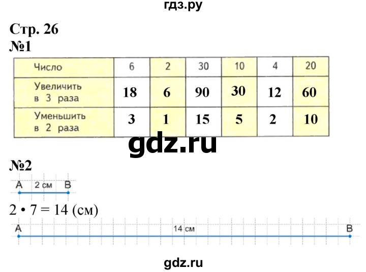 ГДЗ по математике 3 класс  Дорофеев   часть 1. страница - 26, Решебник №1 к учебнику 2015