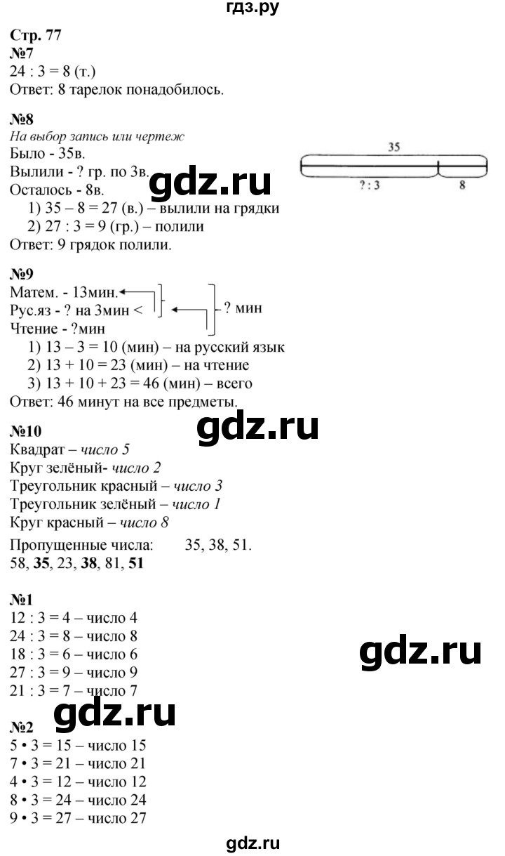 ГДЗ по математике 3 класс  Дорофеев   часть 1. страница - 77, Решебник №1 2015