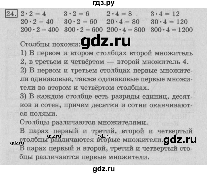 ГДЗ по математике 3 класс  Рудницкая   часть 2 / деление на 10 и на 100 - 24, Решебник №3