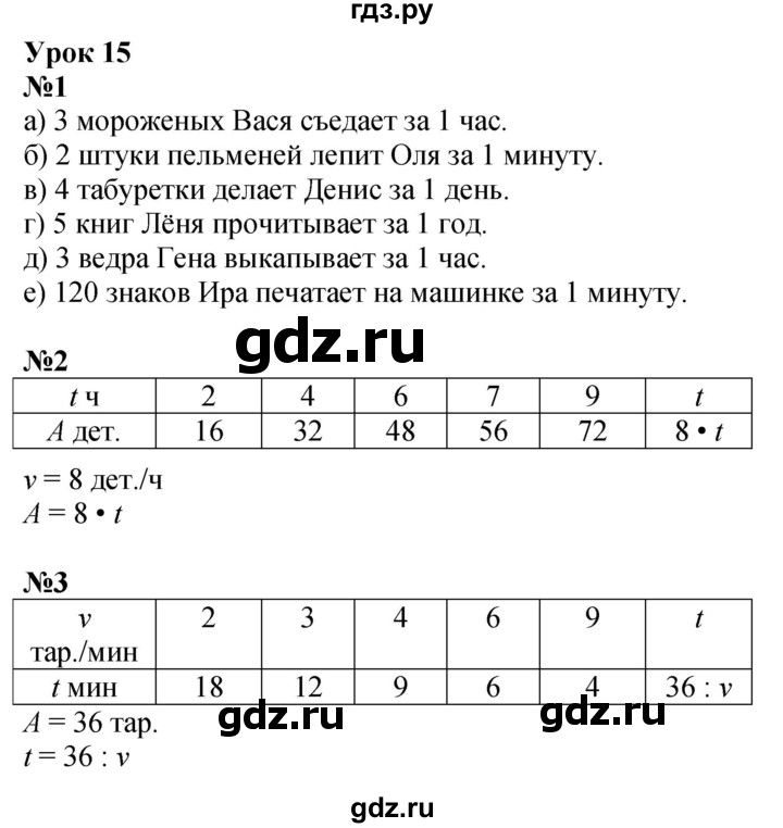 ГДЗ по математике 3 класс Петерсон   часть 3 - Урок 15, Решебник учебник-тетрадь 2024