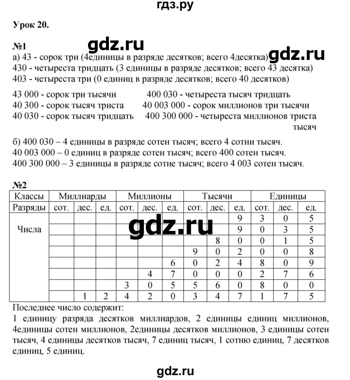 ГДЗ по математике 3 класс Петерсон  Углубленный уровень часть 1 - Урок 20, Решебник 2022