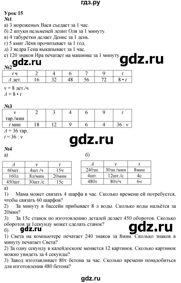 ГДЗ по математике 3 класс Петерсон  Углубленный уровень часть 3 - Урок 15, Решебник 2017