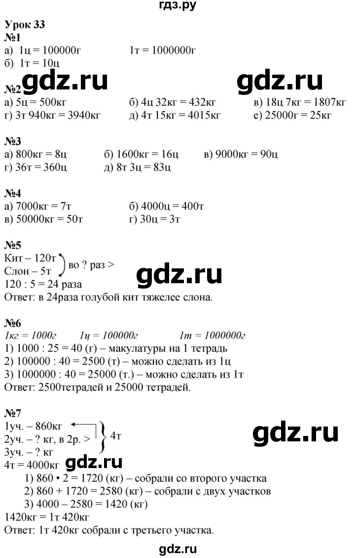 ГДЗ по математике 3 класс Петерсон  Углубленный уровень часть 1 - Урок 33, Решебник 2024 (учебник-тетрадь)