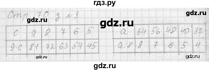 ГДЗ по математике 3 класс  Моро   часть 1 - 70, Решебник №1
