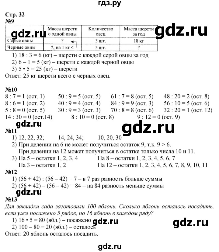 ГДЗ по математике 3 класс  Моро   часть 2, страница - 32, Решебник  к учебнику 2023