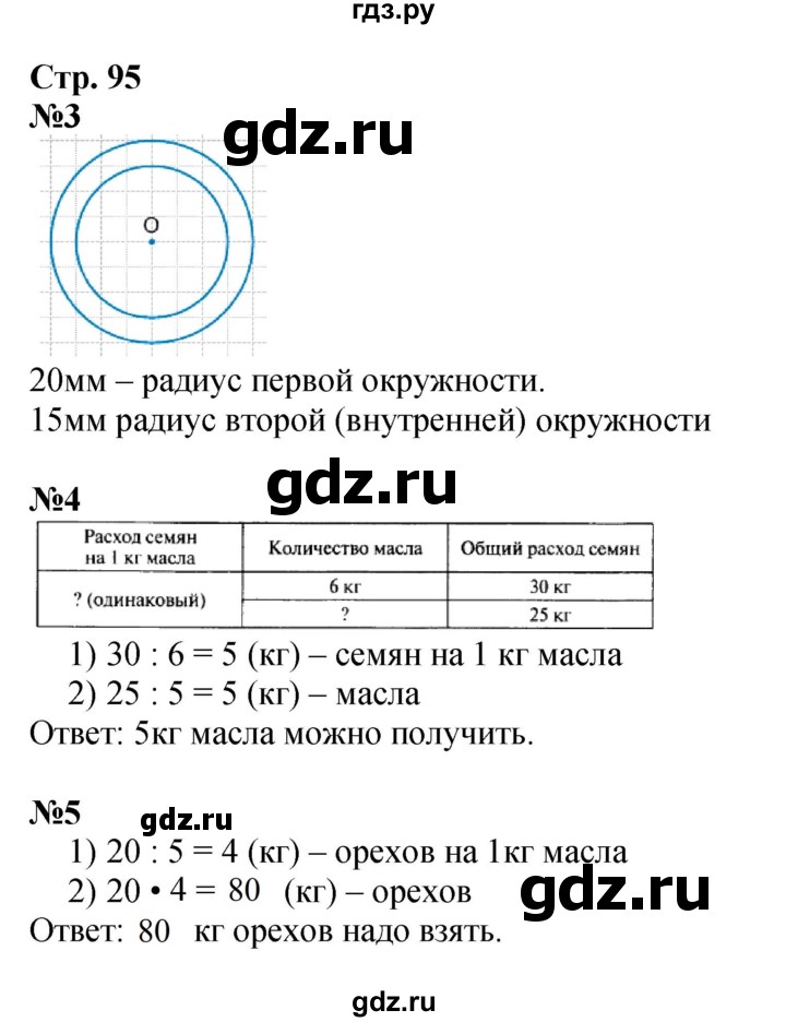 ГДЗ по математике 3 класс  Моро   часть 1, страница - 95, Решебник №1 учебнику 2015