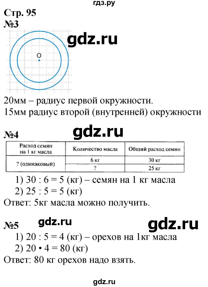 ГДЗ по математике 3 класс Моро часть 1 - ответ страница 95, Решебник 2023