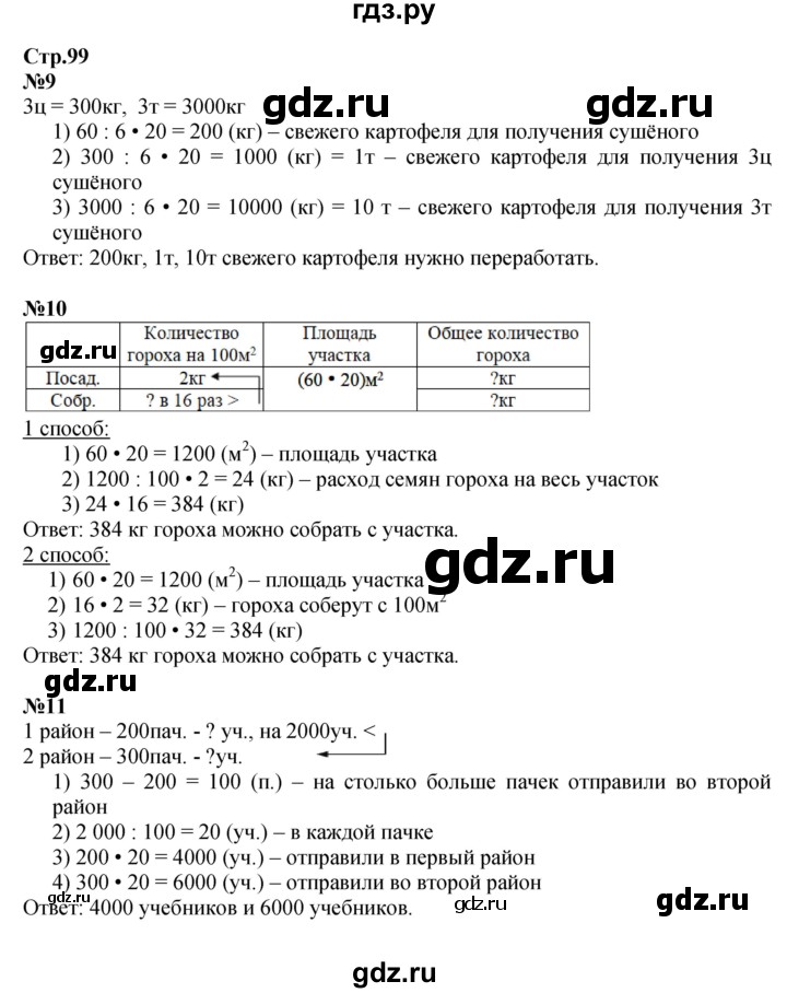 ГДЗ по математике 4 класс  Моро   часть 2. страница - 99, Решебник №1 к учебнику 2015