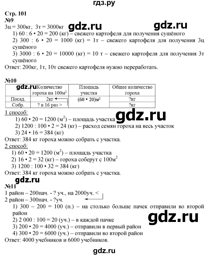 ГДЗ по математике 4 класс Моро часть 2 - ответ страница 101, Решебник 2025