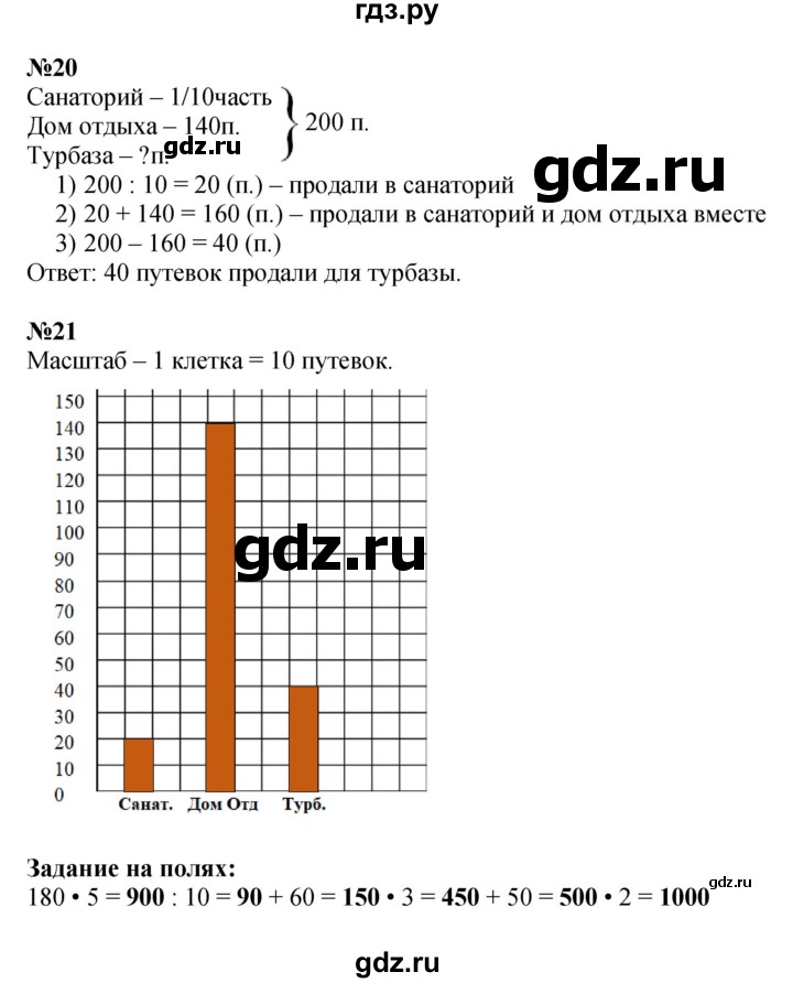 ГДЗ. Номера 13-21, Цепочка на полях - Страница 72 — Математика 4 класс Моро часть 1, Решебник 2015 №1