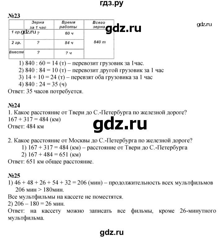 ГДЗ. Номера 3-6 - Страница 71 — Математика 4 класс Моро часть 2, Решебник 2015 №1