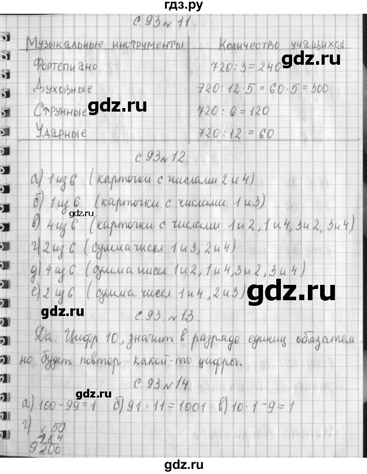 ГДЗ по математике 4 класс  Демидова   часть 3. страница - 93, Решебник к учебнику 2017