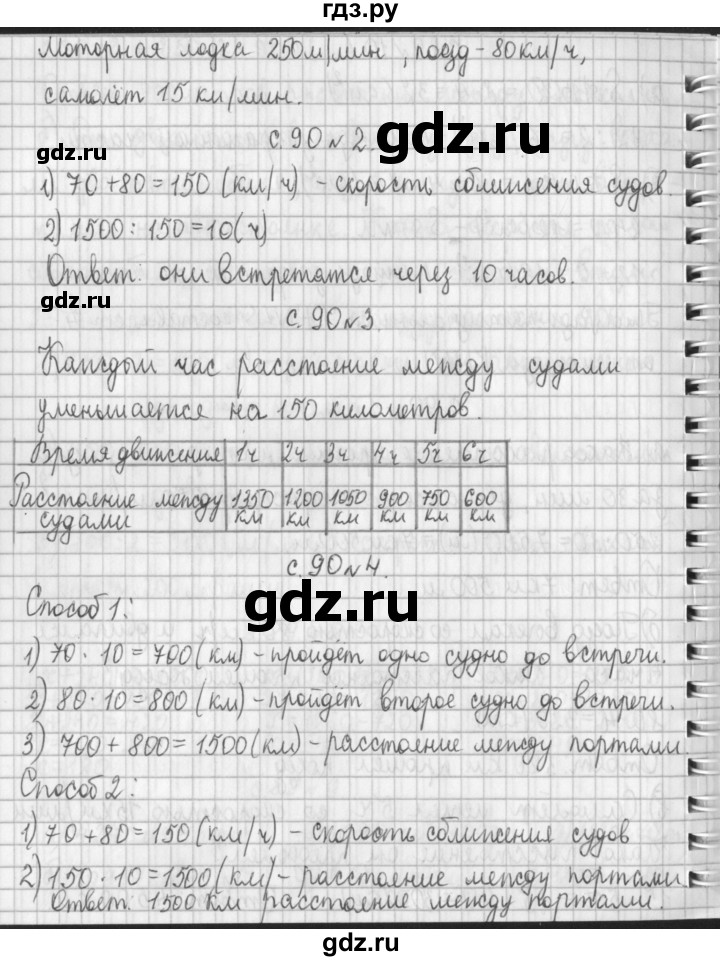 ГДЗ по математике 4 класс  Демидова   часть 2. страница - 90, Решебник №1 к учебнику 2016