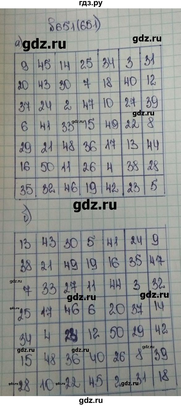 ГДЗ по математике 5 класс  Виленкин   учебник 2015. упражнение - 651 (651), Решебник №1