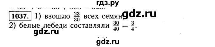 ГДЗ по математике 5 класс  Виленкин   учебник 2015. упражнение - 1037 (188), Решебник №2