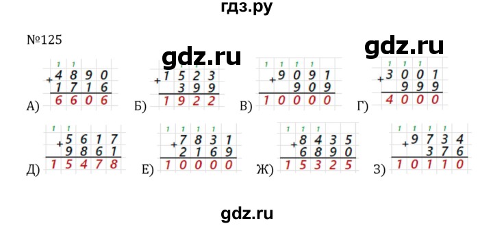 ГДЗ по математике 5 класс  Никольский  Базовый уровень глава 1 - 1.125 (125), Решебник к учебнику 2022